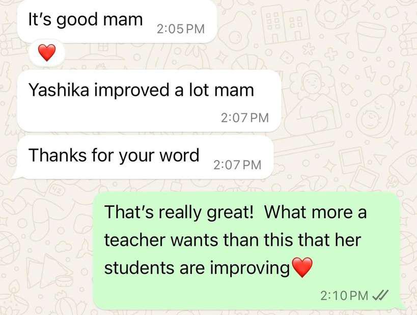 Parent testimonial
